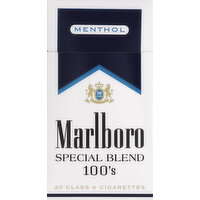 Marlboro Cigarettes, Special Blend, Menthol, 100's, Flip-Top Box