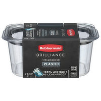 Rubbermaid Container, Plastic, 4.7 Cup - 1 Each