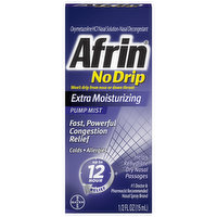 Afrin Nasal Decongestant, Extra Moisturizing, Pump Mist