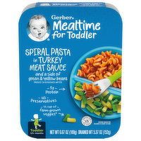 Gerber Spiral Pasta, in Turkey Meat Sauce, Toddler - 6.67 Ounce 