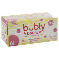 Bubly Bounce Sparkling Water, Blood Orange Grapefruit, Caffeinated - 8 Each