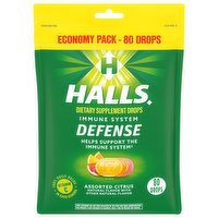 Halls HALLS Defense Assorted Citrus Vitamin C Drops, Economy Pack, 80 Drops - 8.748 Ounce