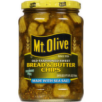 Mt Olive Pickles, Old-Fashioned Sweet, Bread & Butter Chips - 24 Fluid ounce 