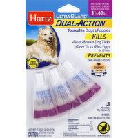 Hartz Dual Action Topical, for Dogs & Puppies, 31 to 60 lbs