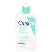 CeraVe Facial Cleanser, Foaming - 12 Fluid ounce