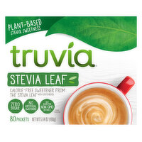 Truvia Sweetener, Calorie-Free, Stevia Leaf - 80 Each 