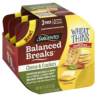 Sargento Balanced Breaks, Cheese & Crackers, 3 Pack
