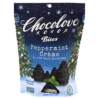 Chocolove Bites, Peppermint Creme in 55% Dark Chocolate