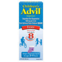 Advil Suspension, Fever, 100 mg, Liquid, Grape-Flavored - 4 Fluid ounce 