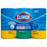 Clorox Disinfecting Wipes, Crisp Lemon/Fresh Scent, 3 Pack - 3 Each 