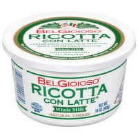 BelGioioso Ricotta, Whole Milk, Natural Cheese - 16 Ounce