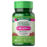 Nature's Truth Probiotic + Cranberry, Women's Daily, 3000 mg, Capsules - 40 Each 