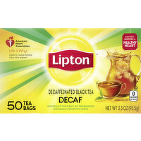 Lipton Black Tea, Decaf, Decaffeinated, Tea Bags