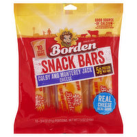 Borden Snack Bars, Colby and Monterey Jack Cheese - 10 Each