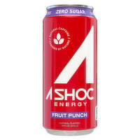A Shoc Energy Drink, Fruit Punch - 16 Fluid ounce 