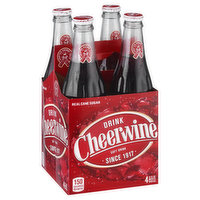 Cheerwine Soft Drink, Real Cane Sugar - 4 Each 