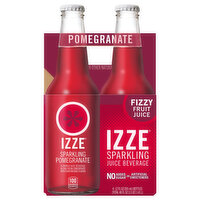 Izze Juice Beverage, Sparkling, Pomegranate - 4 Each