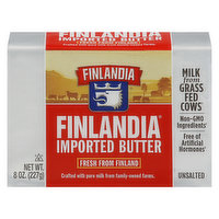 Finlandia Butter, Unsalted, Imported - 8 Ounce 