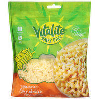 Vitalite Cheddar Cheese, Style Shreds, Dairy Free, Plant-Based - 7 Ounce