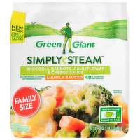 Green Giant Broccoli, Carrots, Cauliflower & Cheese Sauce, Lightly Sauced, Family Size - 22 Ounce