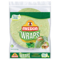 Mission Wraps, Garden Spinach Herb - 6 Each