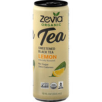 Zevia Black Tea, Organic, Lemon, Sweetened - 12 Ounce