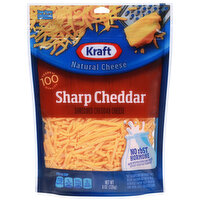 Kraft Shredded Cheese, Sharp Cheddar, Natural - 8 Ounce 