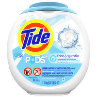 Tide Detergent, Free & Gentle, Pacs