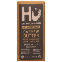 Hu Dark Chocolate, Organic, Cashew Butter + Pure Vanilla Bean, 70% Cacao - 2.1 Ounce 