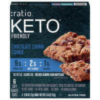 Ratio Bars, Chocolate Chunk Cookie, Soft Baked - 6 Each 