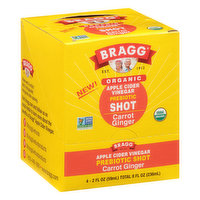 Bragg Apple Cider Vinegar, Organic, Prebiotic Shot, Carrot Ginger - 4 Each 