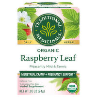 Traditional Medicinals Herbal Supplement, Organic, Raspberry Leaf, Tea Bags