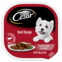 Cesar Canine Cuisine, Beef Recipe, Classic Loaf in Sauce - 3.5 Ounce 