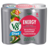 V8 Juice Drink, Diet, Strawberry Lemonade Flavored, 6 Pack - 6 Each 