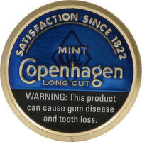 Copenhagen Tobacco, Mint, Long Cut, Smokeless - 1.2 Ounce 