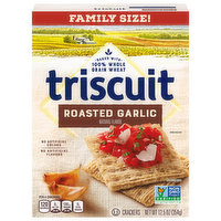 Triscuit Crackers, Roasted Garlic, Family Size! - 12.5 Ounce 