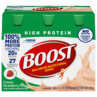 Boost Nutritional Drink, Balanced, High Protein, Creamy Strawberry Flavor - 6 Each 