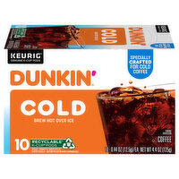 Dunkin' Coffee, Cold, K-Cup Pods - 10 Each 