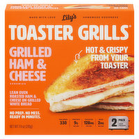 Lily's Toaster Grills Sandwich, Grilled Cheese Burger, 2 Pack 2 Ea