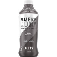 Super Coffee Enhanced Cold Brew Coffee, Black + Unsweetened - 32 Fluid ounce 