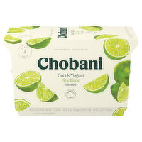 Chobani Yogurt, Greek, Reduce Fat, Key Lime, Blended, 4 Value Pack - 4 Each 
