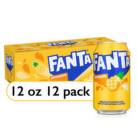 Fanta Soda, Pineapple, 12 Cans - 12 Each 