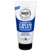 Magic Shaving Cream, Razorless, Normal Beards, Light Fresh Scent - 6 Ounce 
