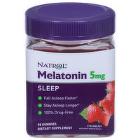 Natrol Melatonin, Sleep, 5 mg, Gummies, Strawberry