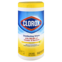 Clorox Wipes, Disinfecting, Crisp Lemon - 75 Each 