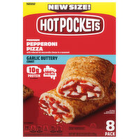 Hot Pockets Sandwiches, Premium, Pepperoni Pizza, Garlic Buttery Crust, 8 Pack - 8 Each 