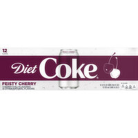 Diet Coke Cola, Feisty Cherry,12 Pack