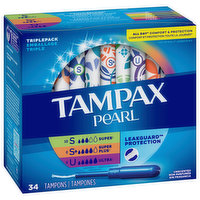 Tampax Tampons, Regular/Super Absorbency, Unscented, Duopack - Brookshire's