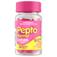 Pepto Bismol 5 Symptom Relief, Chews, Chewable Tablets - 24 Each 