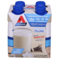 Atkins Protein-Rich Shake, Creamy Vanilla - 4 Each 